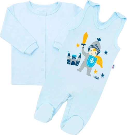 Kaheosaline beebide puuvillane komplekt NEW BABY Väike rüütel