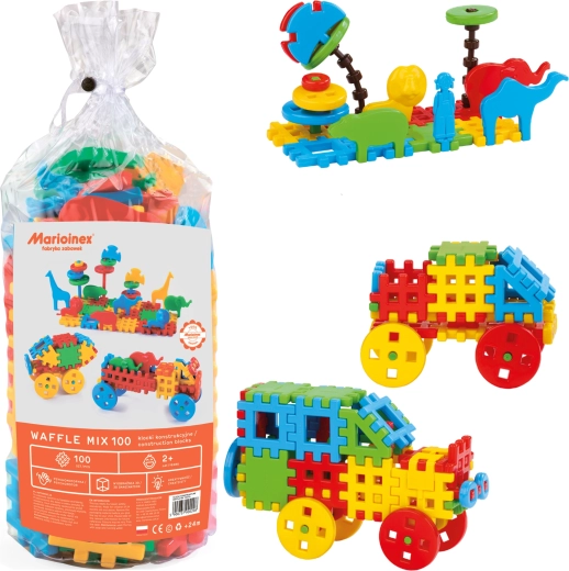 Ehituskomplekt Marioinex Waffle Mix 100 suurt detaili