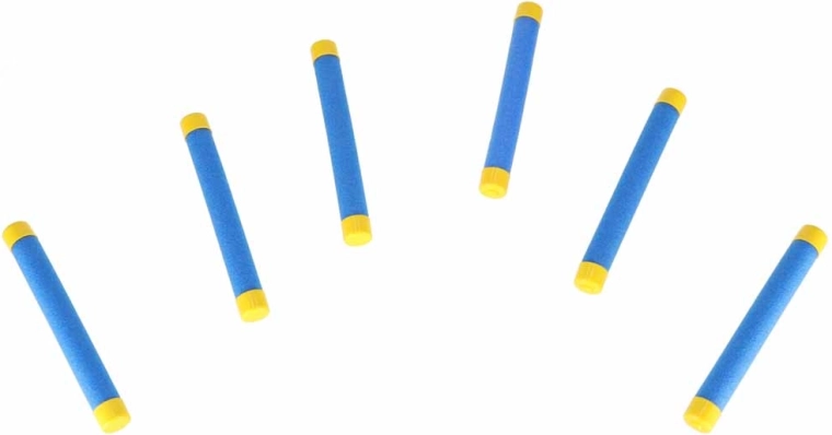 Six soft sticks to catch