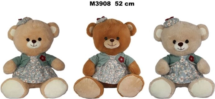 Plush Teddy Bear in a Dress 52 cm - 1 piece