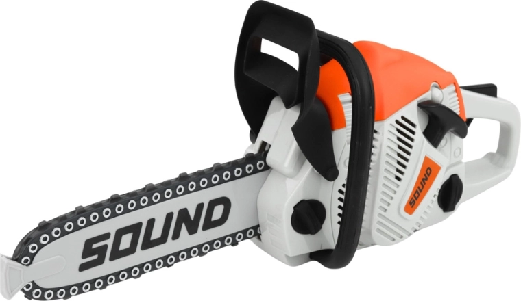 Mootorsaag helidega ja pöörleva ketiga