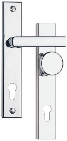 Security hardware 802, 90 mm spacing, satin chrome / satin TiN, stainless steel