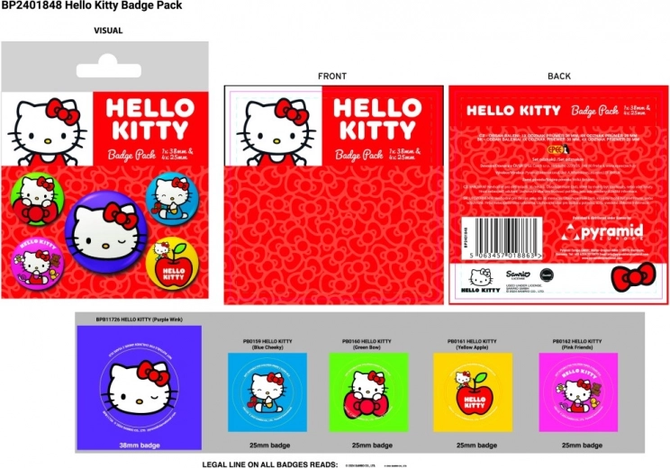 Hello Kitty märgikomplekt – 5 tk