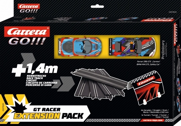 Carrera GO laienduskomplekt sirgete radade ja GT-autodega