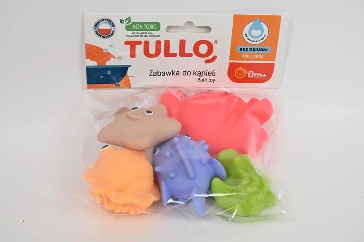 Colorful bath animals without holes – set of 5 pcs