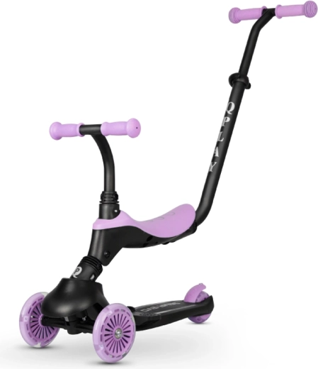 2-in-1: ride-on with seat and a classic scooter