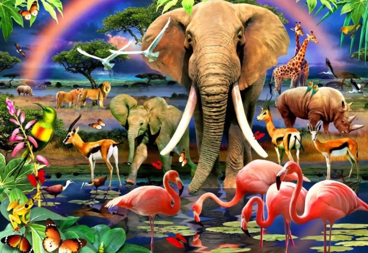 Puzzle Aafrika savann 1000 tükki BLUEBIRD