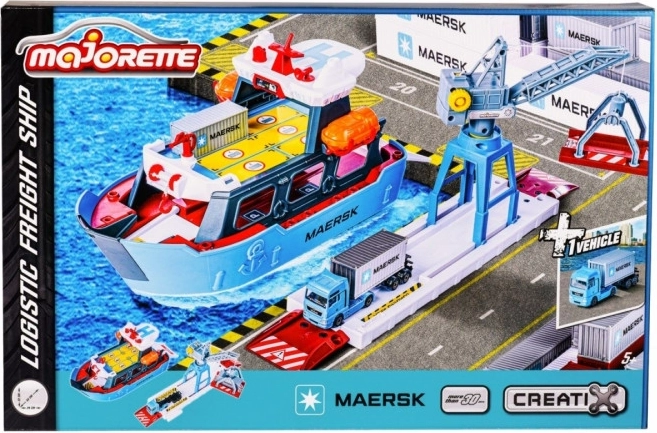 Majorette MAERSKi logistikaport kaubalaeva ja sõidukiga
