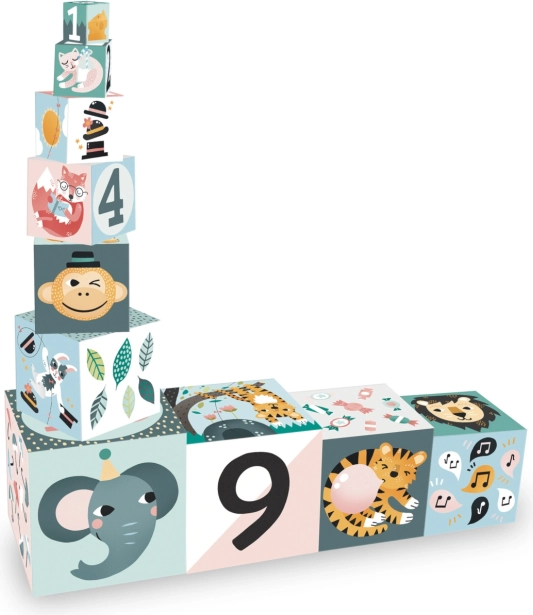 Michelle Carlslundi illustratsioonidega klotsidest laotav torn