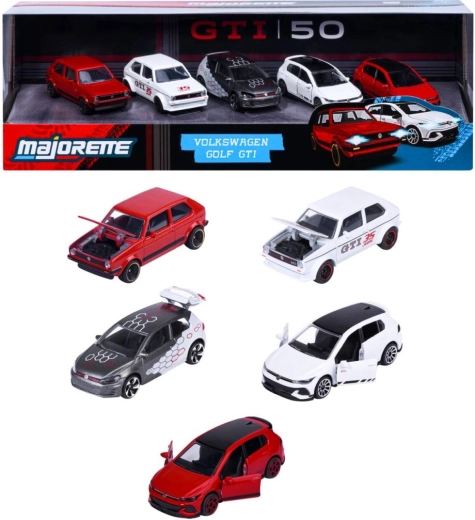 Volkswagen Golf GTI metallmudelite kinkekomplekt, 5 tk