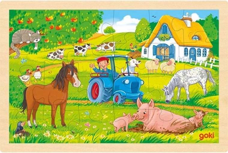 Puidust pusle „Farma“ 24 tükki Goki