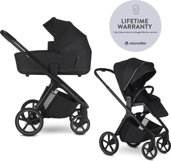 Easywalker kombineeritud lapsevanker Zoey Pure Black