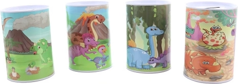 Dinosaurusteemaline metallist rahakassa