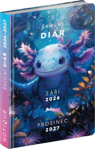 Koolipäevik Axolotl september 2026 – detsember 2027, 9,8 × 14,5 cm