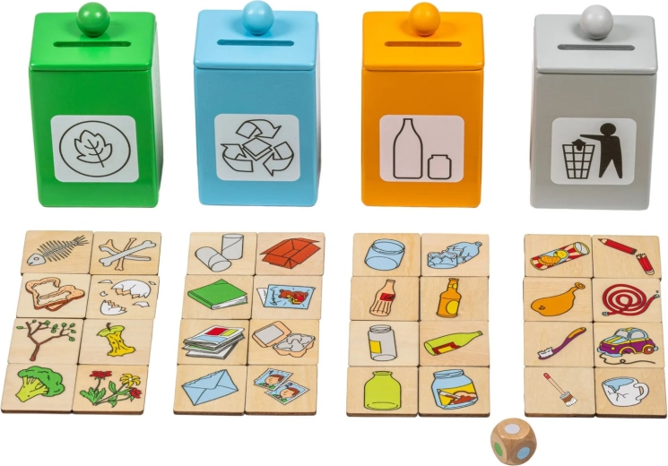 Picture cards and a die for more game variants