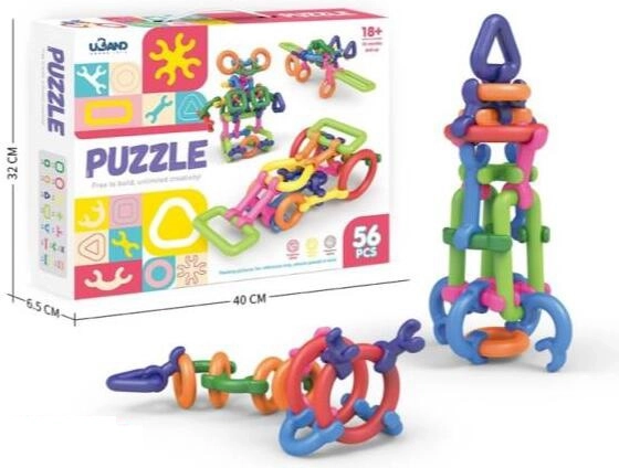 Construction Building Set – Blocks (56 Pieces)