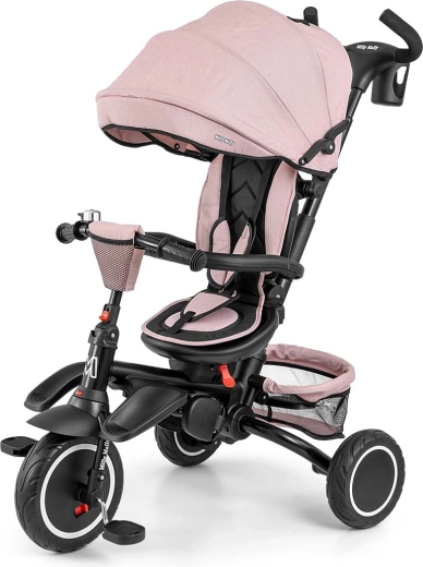 Milly Mally kolmerattaline Stanley 6in1 kummiratastega roosa