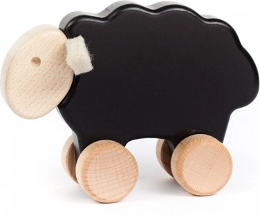 Wooden pull-along black lamb BAJO