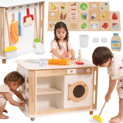 Puidust kodune 3in1 keskus tarvikutega Viga