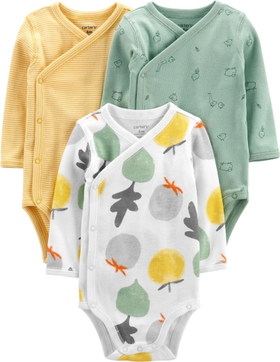 Carter’s long-sleeve bodysuit Veggies, neutral, 3 pcs, size 46