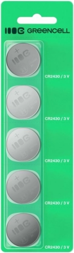 Greencelli nööp patareid CR2430 3 V, komplekt 5 tk