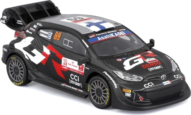 Bburago 1:43 Toyota GR Yaris Rally1 Hybrid – kollektsionääri mudel kinkekarbis
