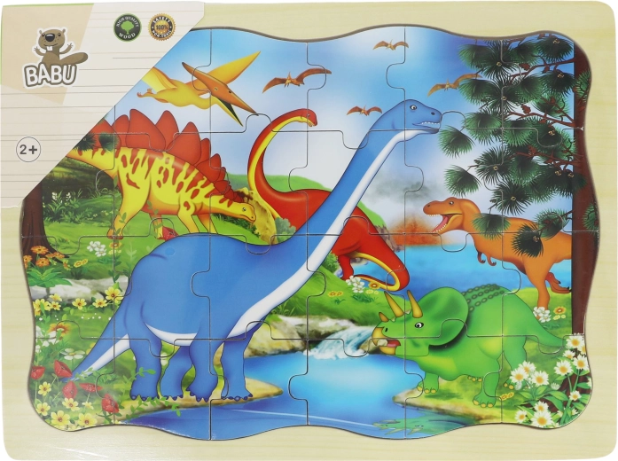 Babu wooden puzzle dinosaurs 24 pieces