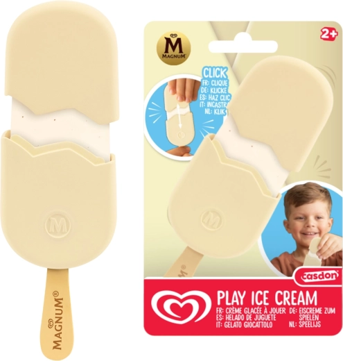 Casdon Magnum classic white – mängu-jäätis pulgal valge šokolaadikattega