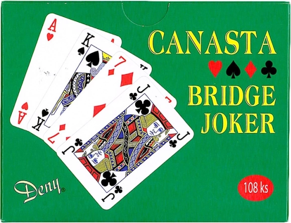 Canasta kaardid pappkarbis, 108 tk