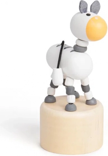 Bigjigs Toys puidust vajutatav loomake Zebra Safari