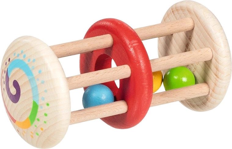 Sensory ring with double cage and rattle - 1 piece