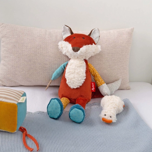 Soft plush fox suitable from birth
