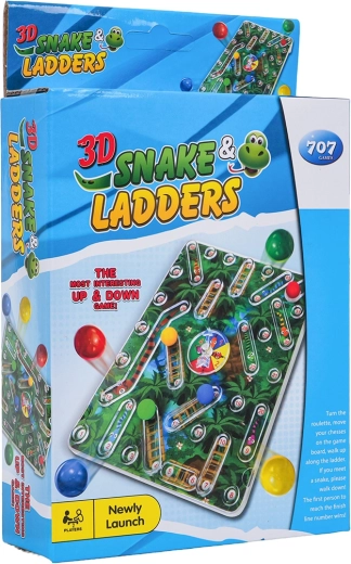 Mini lauamäng „Maod ja redelid” 3D
