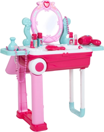 Võluline 2-ühes tualettlaud kohvrist