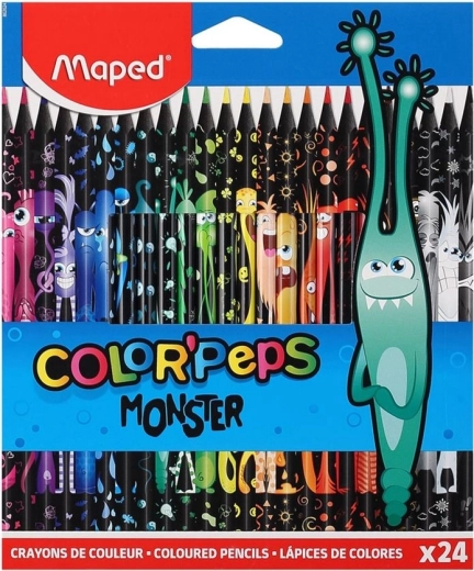 Kolmnurksed värvipliiatsid MAPED Color'Peps Monster 24 tk