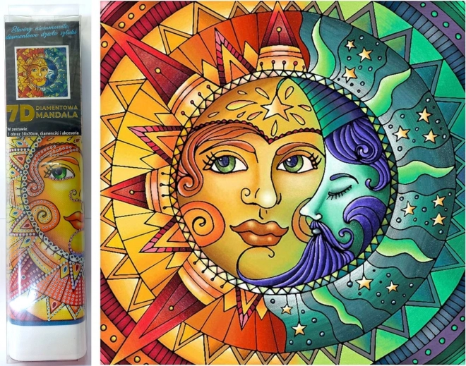 Diamond Painting 7D Moon and Sun 30x30 cm