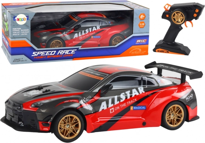 Suur kaugjuhitav sportauto 1:10 punane