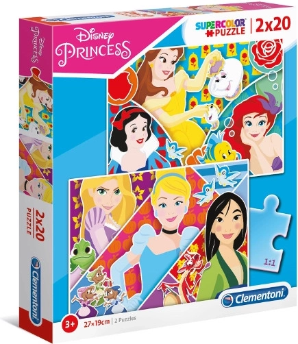 Pusle 2×20 PRINCESS Super Color Clementoni
