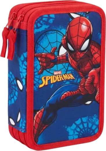 Kolmekorruseline komplektne varustatud koolipinal Spider-Man, sinine-punane
