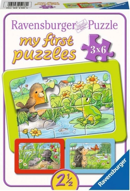 Ravensburger pusle Loomad aias 3x6 tükki