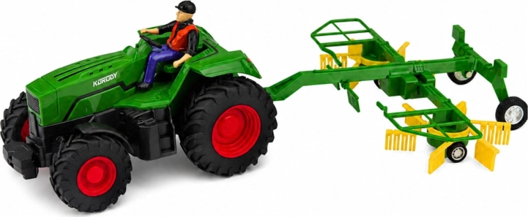 Realistic tractor + rake set