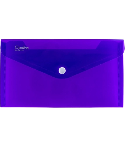DL Opaline Snap-Button Wallet, Purple