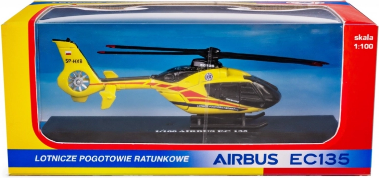 Metallist helikopterimudel AIRBUS EC135 Lennuki Kiirabi 1:100