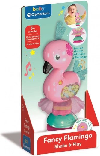 Interaktiivne plõksutaja flamingo iminapaga BABY CLEMENTONI