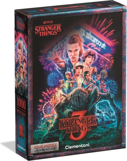 Pusle 1000 STRANGER THINGS 3 plakat – Netflix, Clementoni