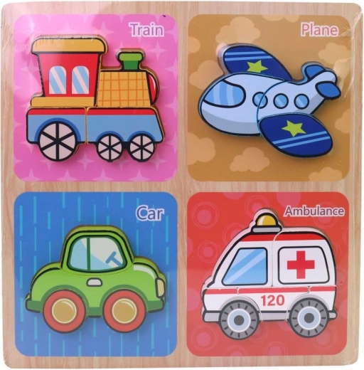 Puidust pusle Transpordivahendid 30 × 30 cm