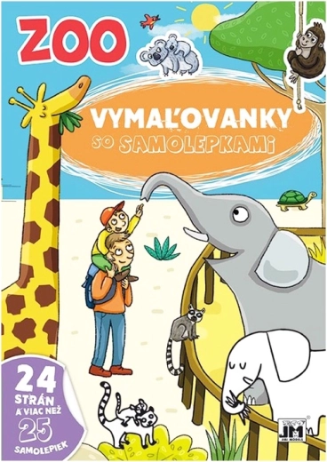 Zoo Coloring Book with Stickers
