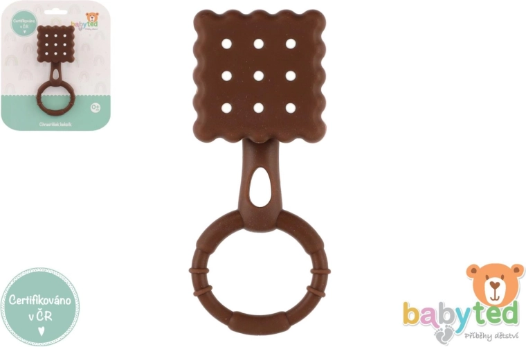 Silicone Rattle and Teether Cookie BabyTed 0m+