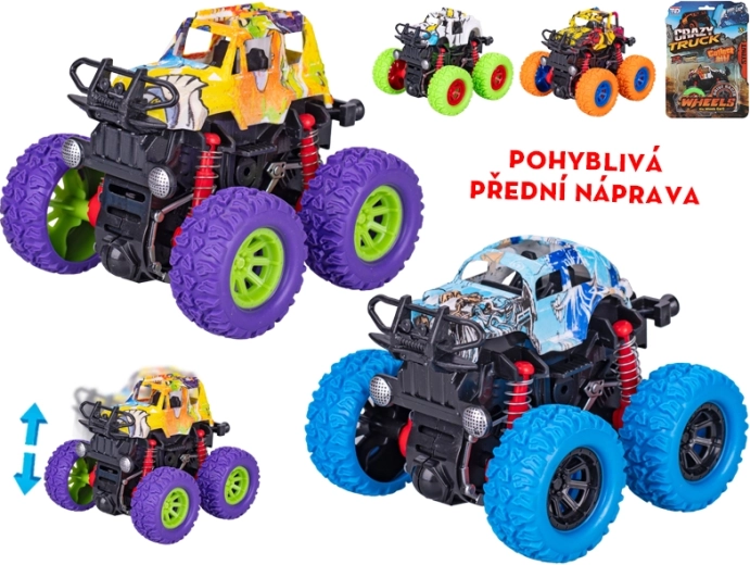 Monster truck Crazy Truck inertsmehhanismiga 9 cm