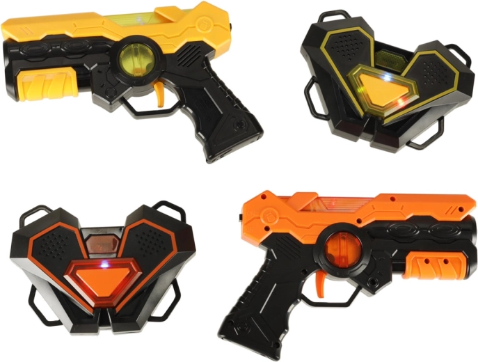 Laser tag komplekt 2 mängijale – 2 püstolit ja 2 interaktiivset sihtmärki